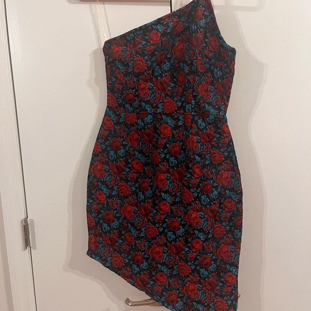 Floral One-Shoulder Dress